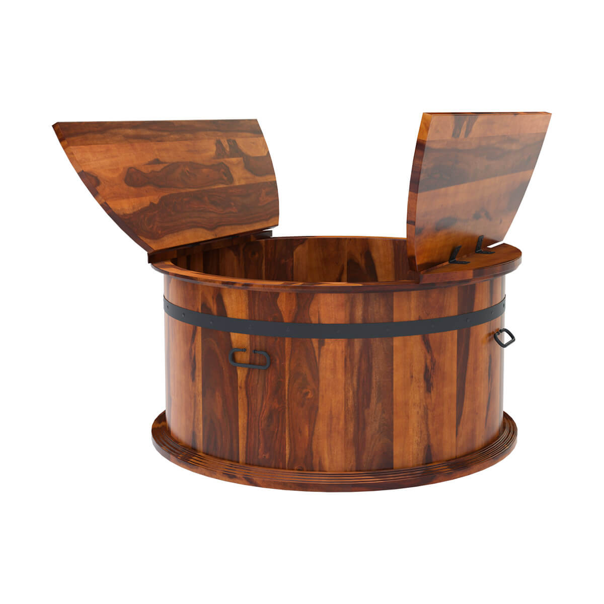 eiko solid wood coffee table in natural finish