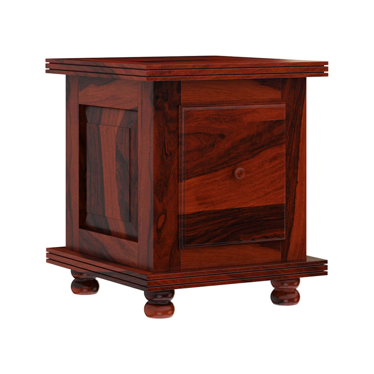 portico solid wood end table
