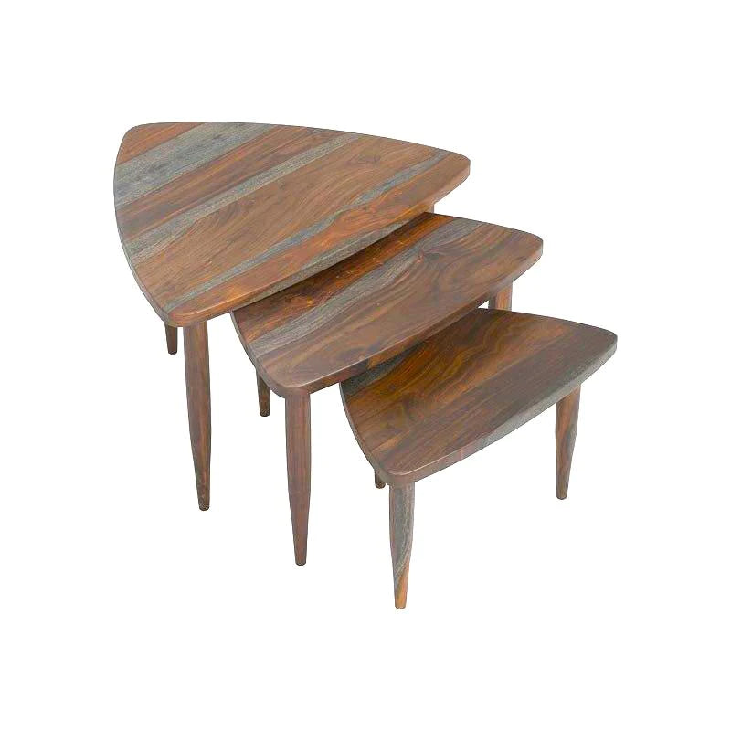 solid wood nest of tables