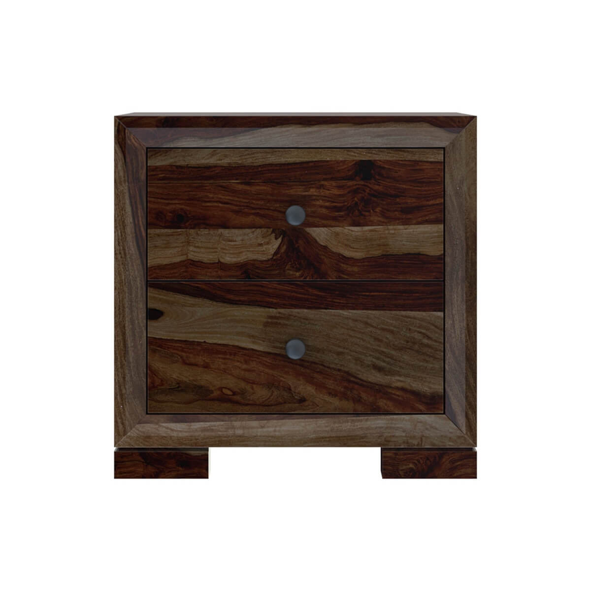 udsar solid wood bedside table in walnut finish