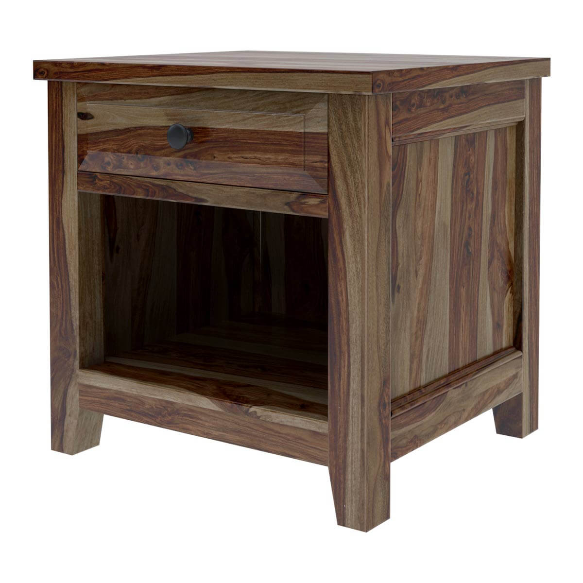 irvin solid wood bedside table in espresso finish