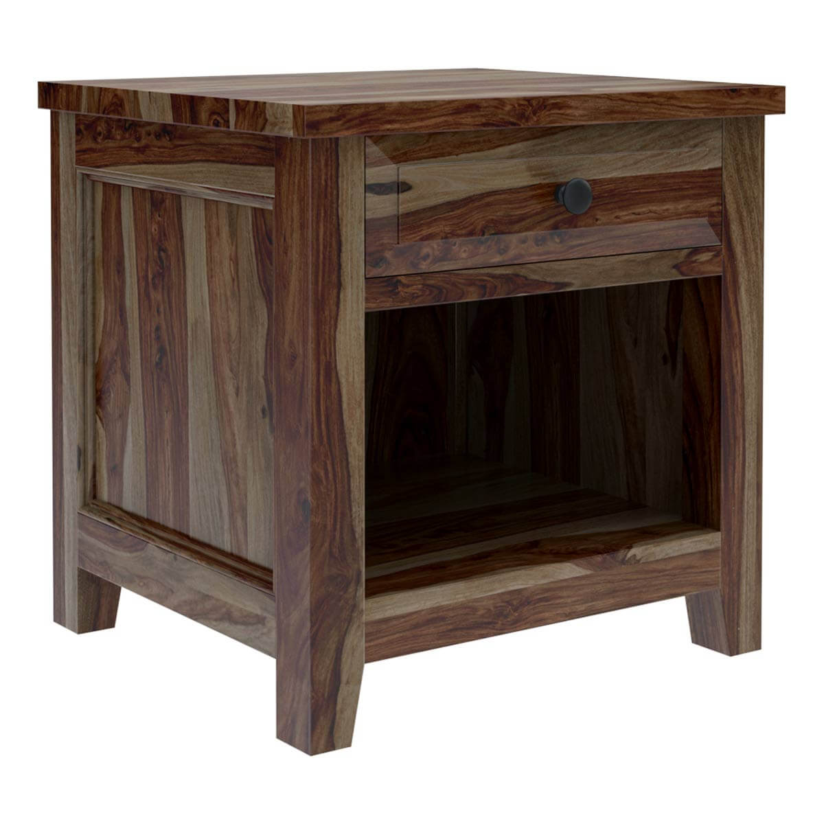 irvin solid wood bedside table in espresso finish
