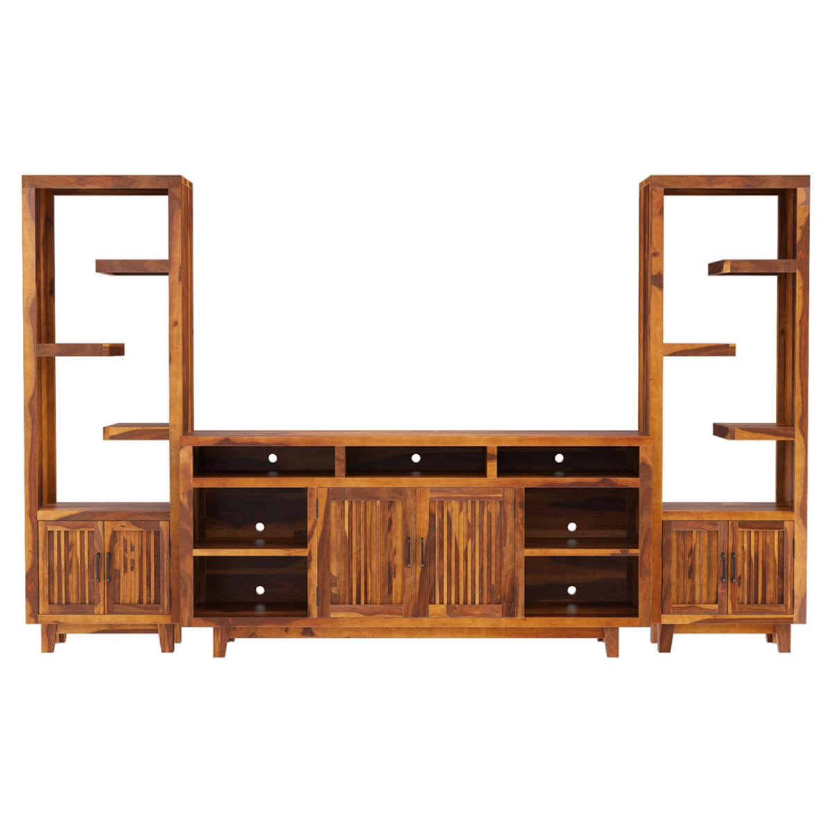 Kosmo solid wood TV Shelve in natural finish
