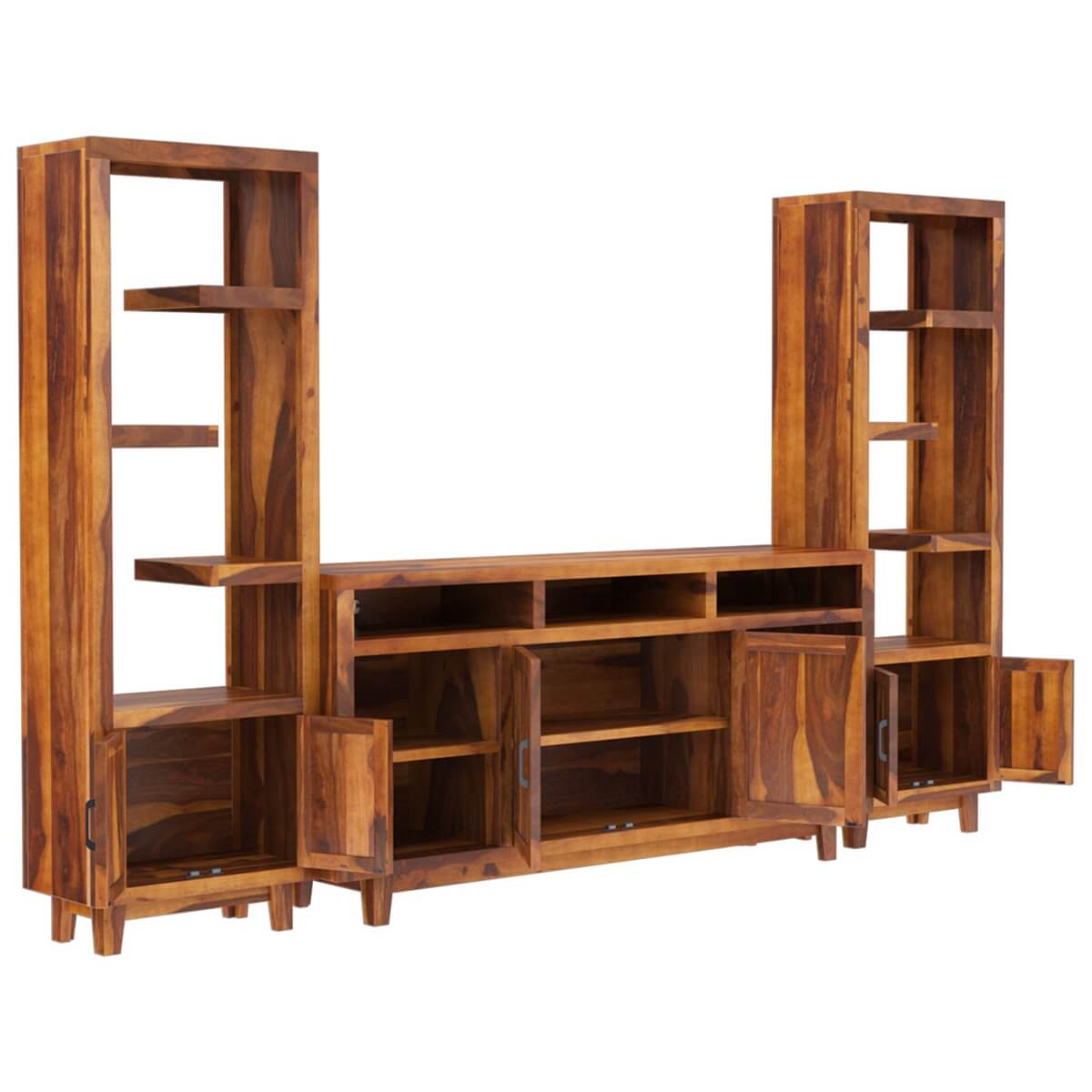 Kosmo solid wood TV Shelve in natural finish