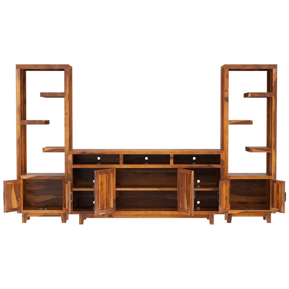 Kosmo solid wood TV Shelve in natural finish