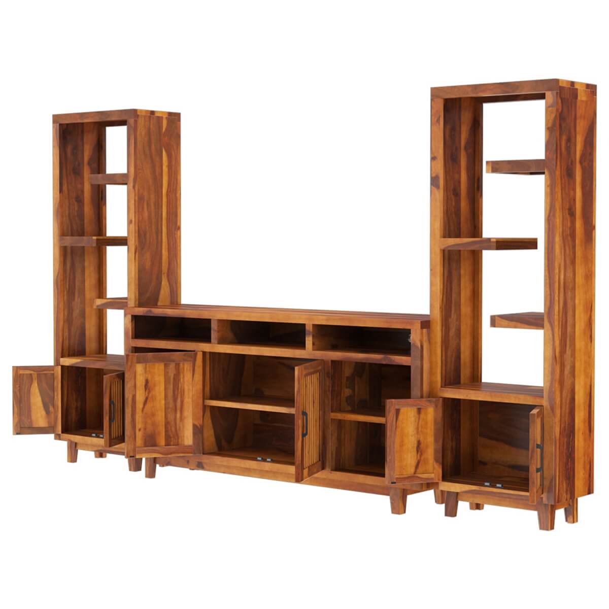 Kosmo solid wood TV Shelve in natural finish