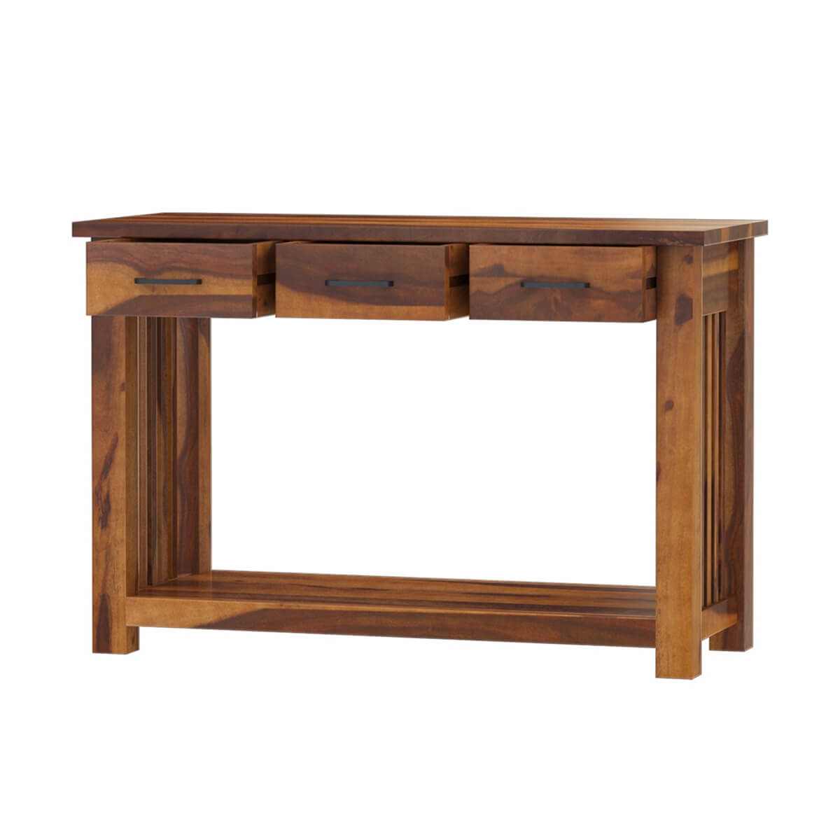 clover solid wood console table