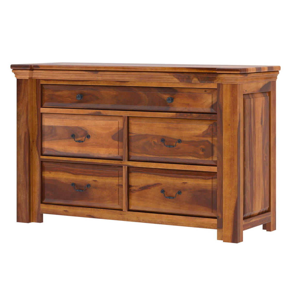 Flora solid wood dressing table in natural finish