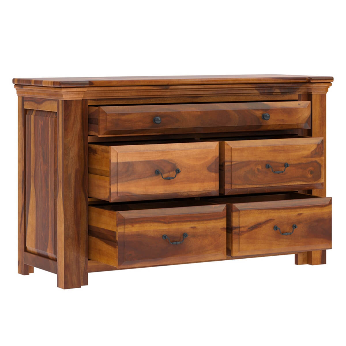 Flora solid wood dressing table in natural finish