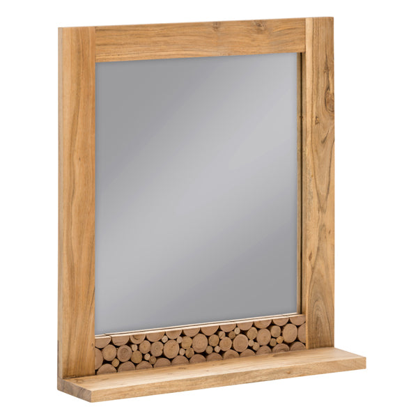 bonita solid wood mirror in stone finish