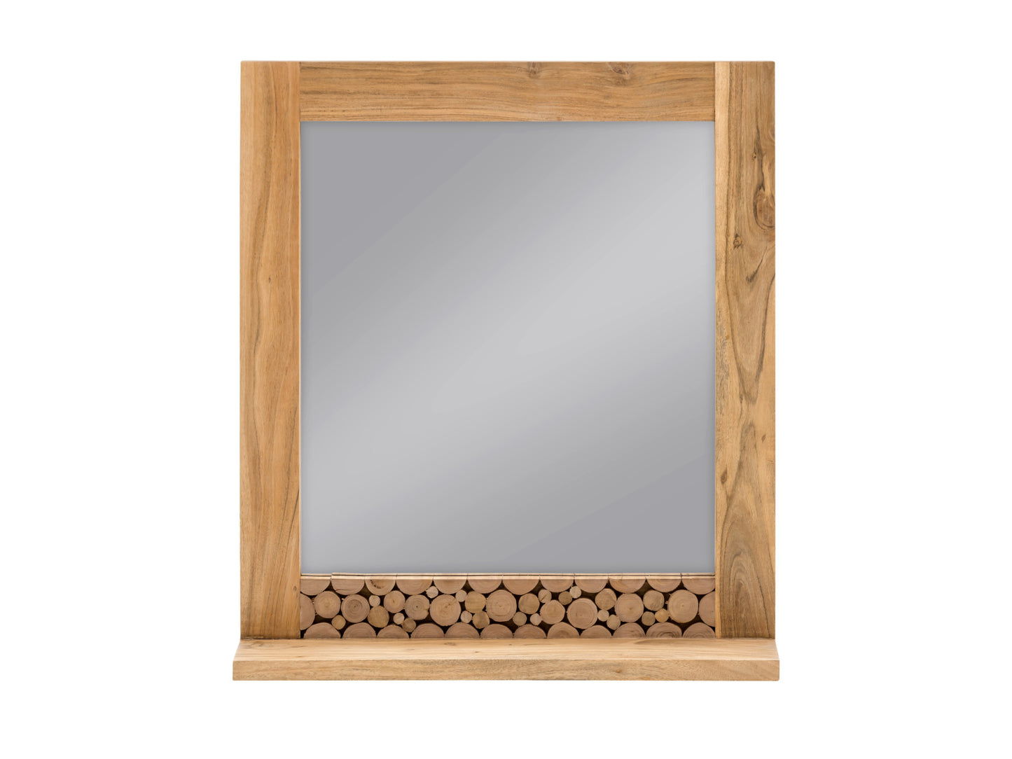 bonita solid wood mirror in stone finish