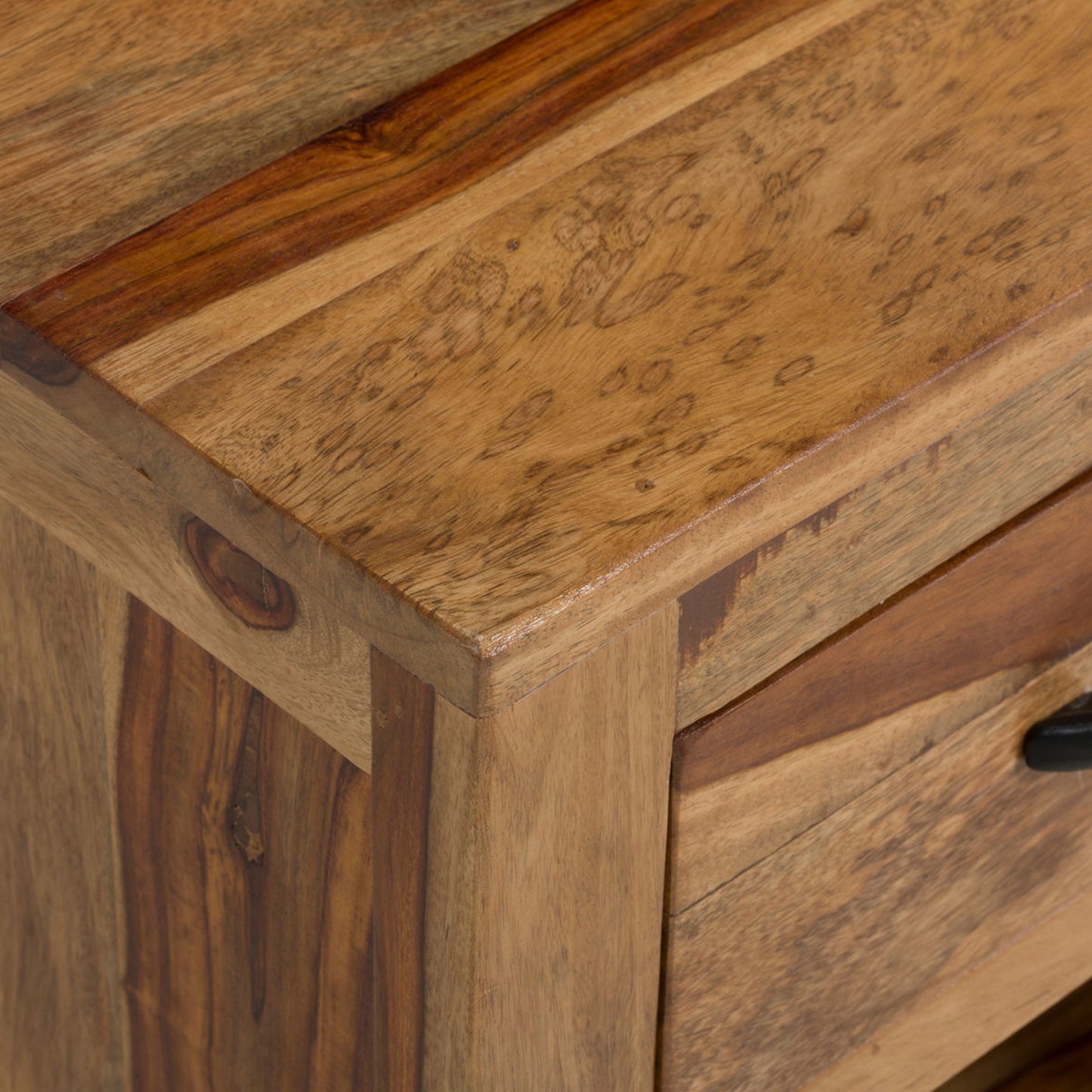 alankaar solid wood bedside table