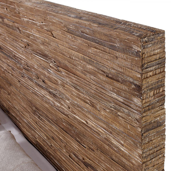 hector solid wood platform bed in rustic finish