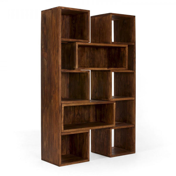 regal solid wood book shelve in brown finish