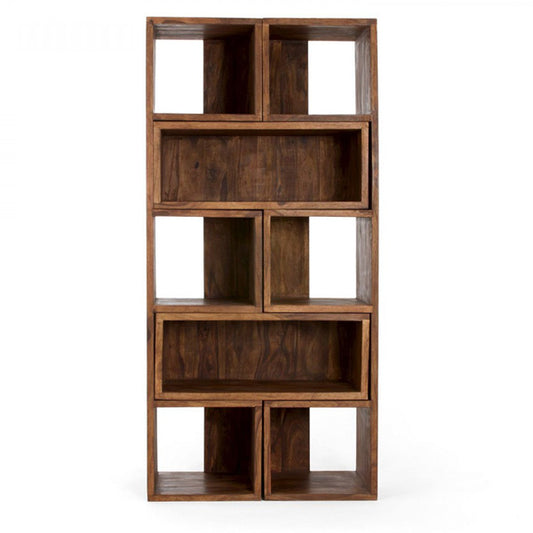 regal solid wood book shelve in brown finish