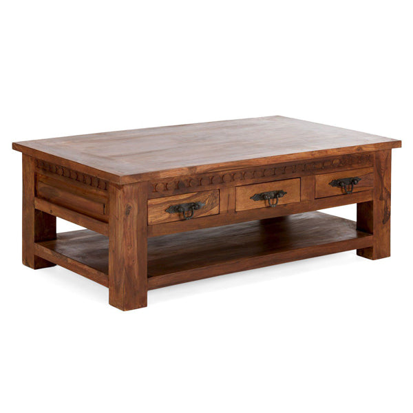polin solid wood coffee table
