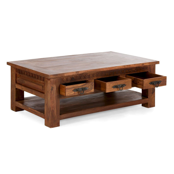 polin solid wood coffee table