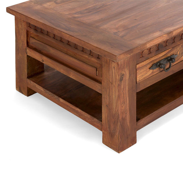 polin solid wood coffee table
