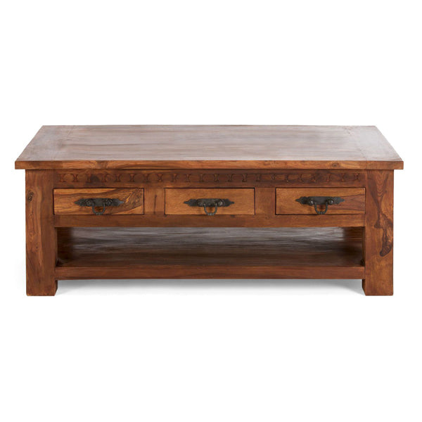 polin solid wood coffee table