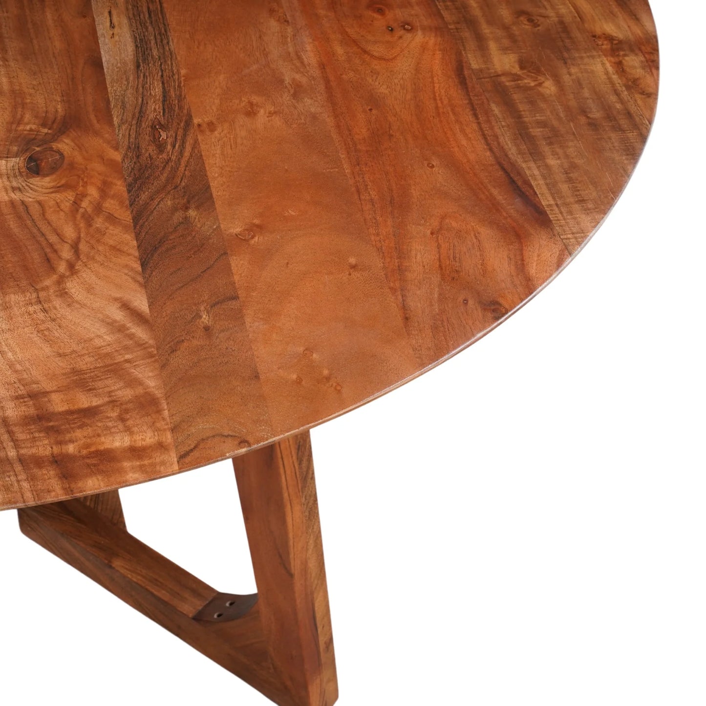 Dublin Acacia Wood Round Dining Table