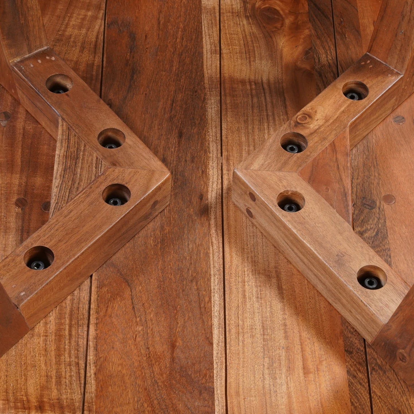Dublin Acacia Wood Round Dining Table