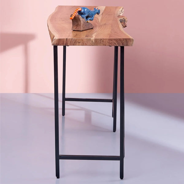 livin solid wood and metal console table