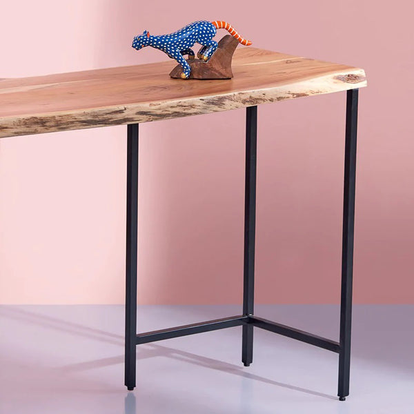 livin solid wood and metal console table