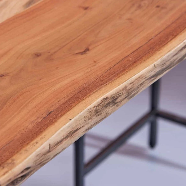 livin solid wood and metal console table