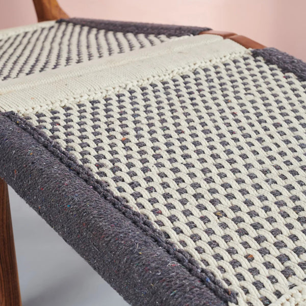 hola woven solid wood lounge chair