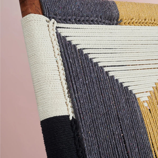 hola woven solid wood lounge chair