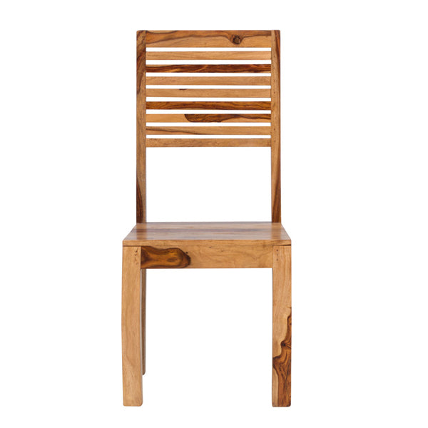 lisbon solid wood dining chair in natural finish