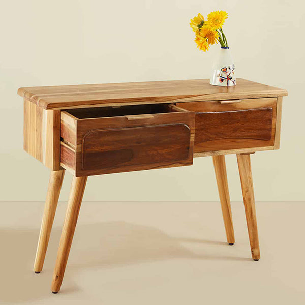 modo solid wood console table