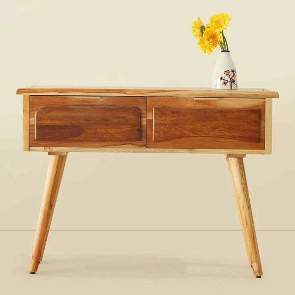 modo solid wood console table