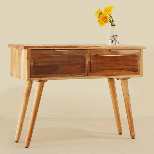 modo solid wood console table