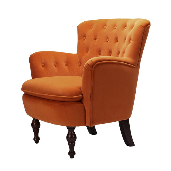 isabella accent chair in orange colour