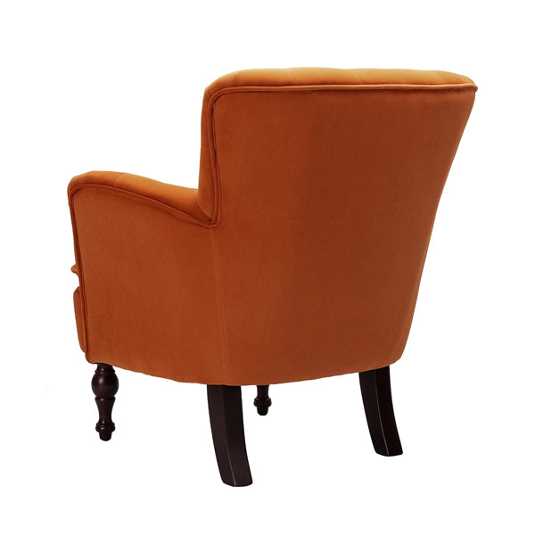 isabella accent chair in orange colour