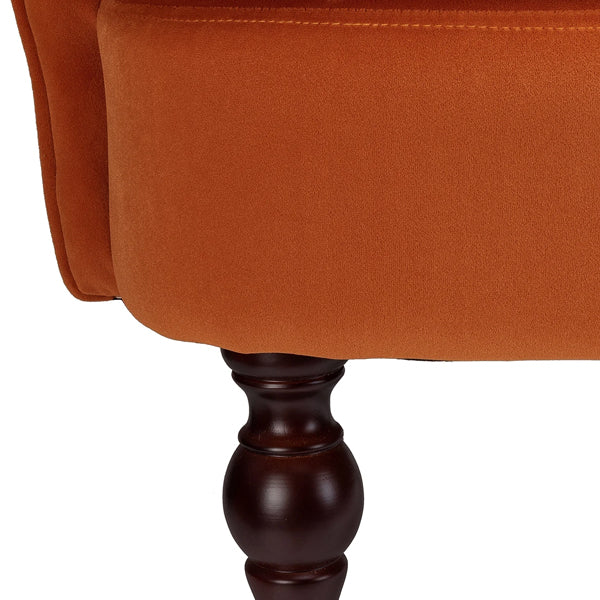 isabella accent chair in orange colour