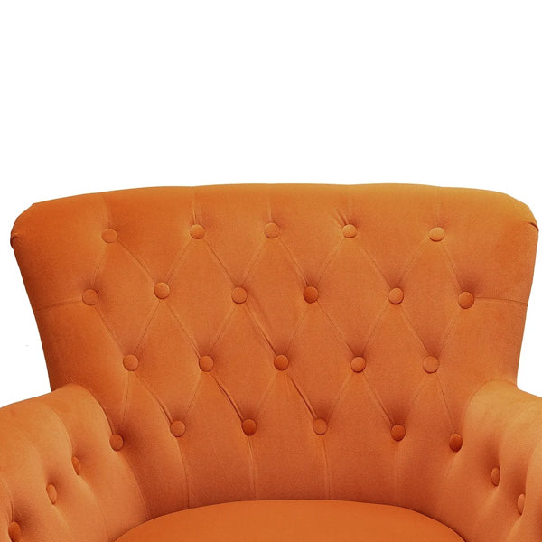 isabella accent chair in orange colour