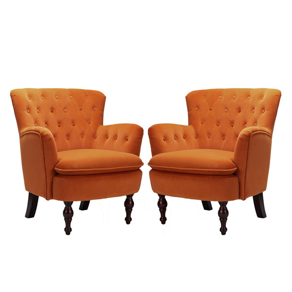 isabella accent chair in orange colour