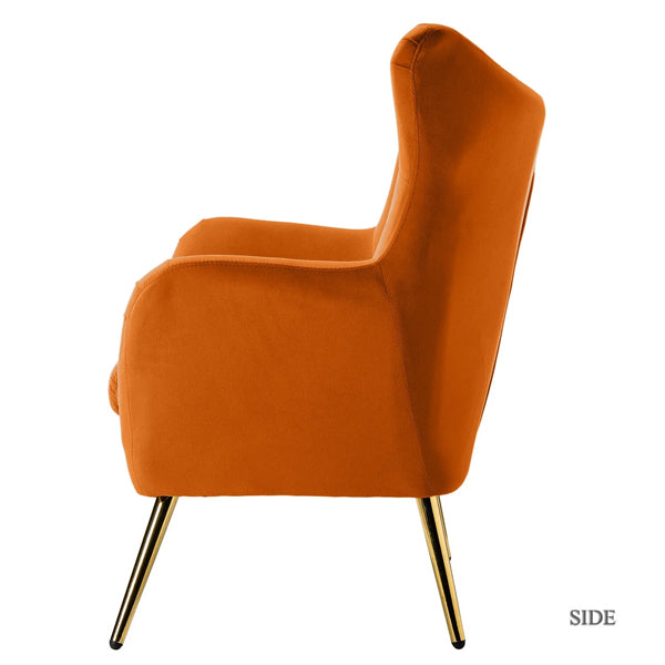 lara accent chair in orange colour