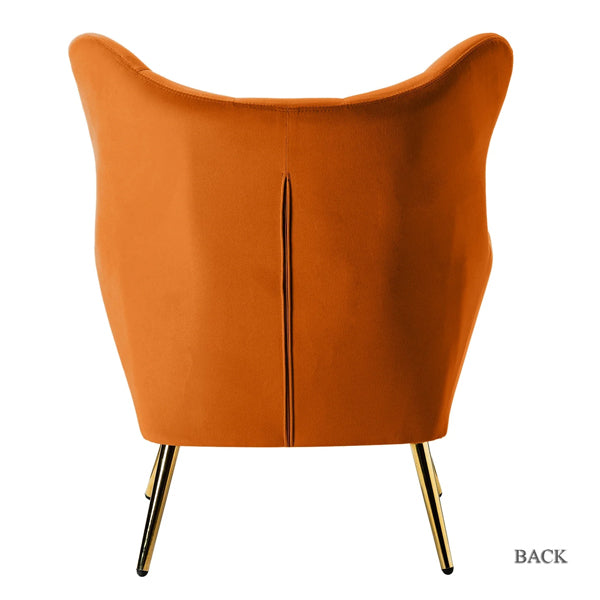 lara accent chair in orange colour