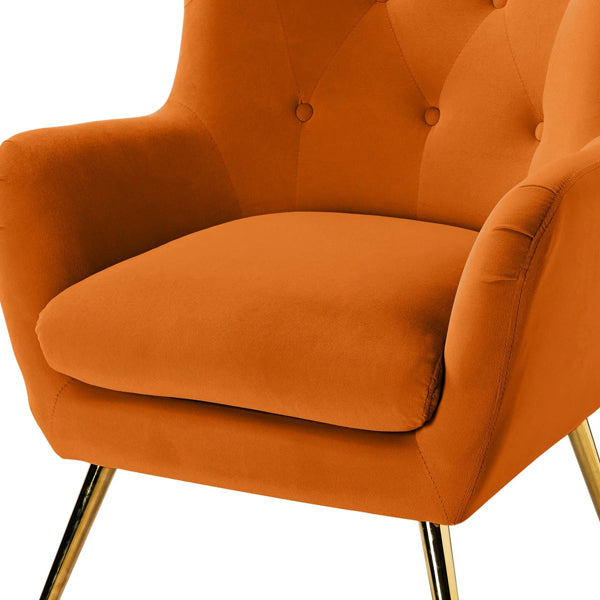 lara accent chair in orange colour