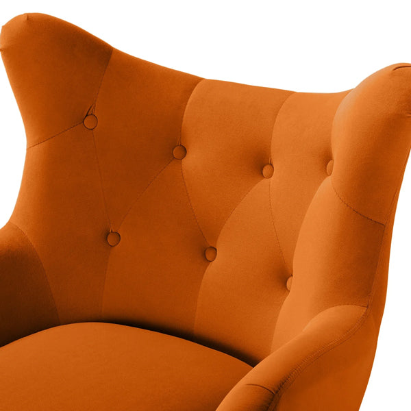 lara accent chair in orange colour