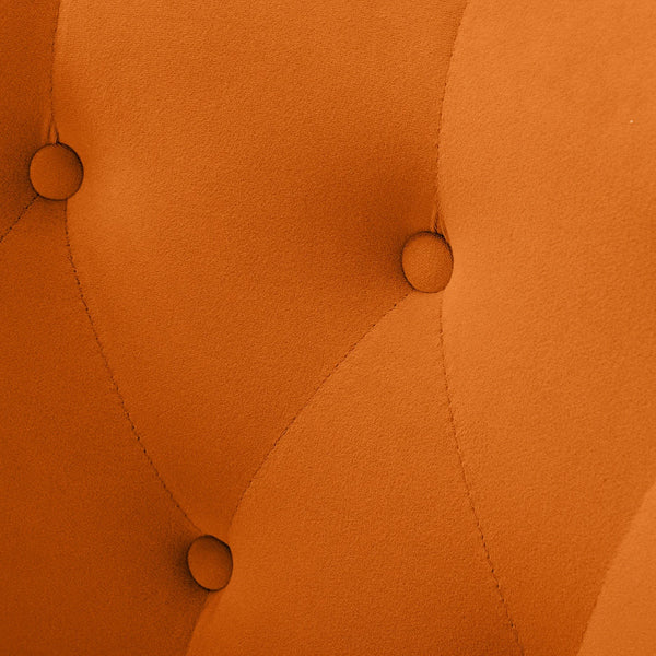lara accent chair in orange colour