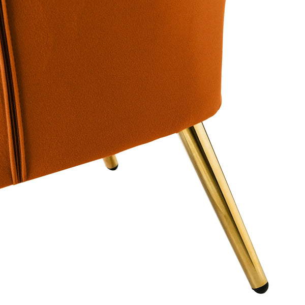 lara accent chair in orange colour