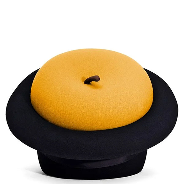 yellow apple pouffe