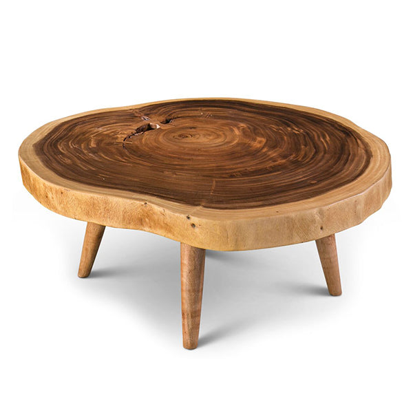 live edge solid wood coffee table