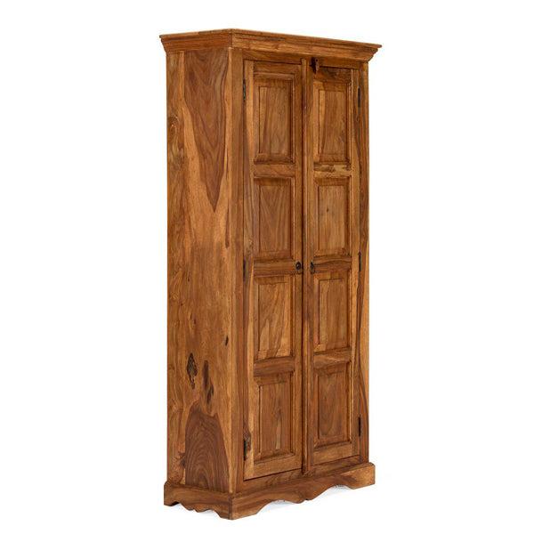 petro solid wood wardrobe in natural finish