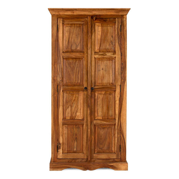petro solid wood wardrobe in natural finish