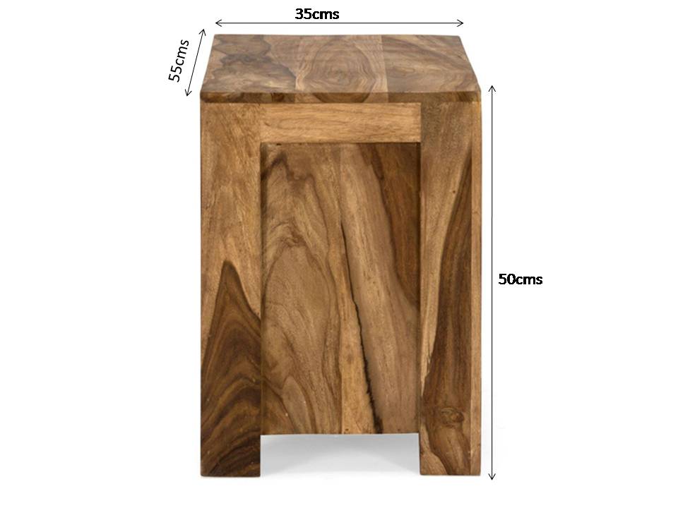 rio solid wood bedside table